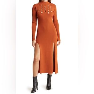 Ronny Kobo Aidy Cutout Long Sleeve Maxi Dress